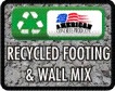 Recycled Footing and Wall Mix